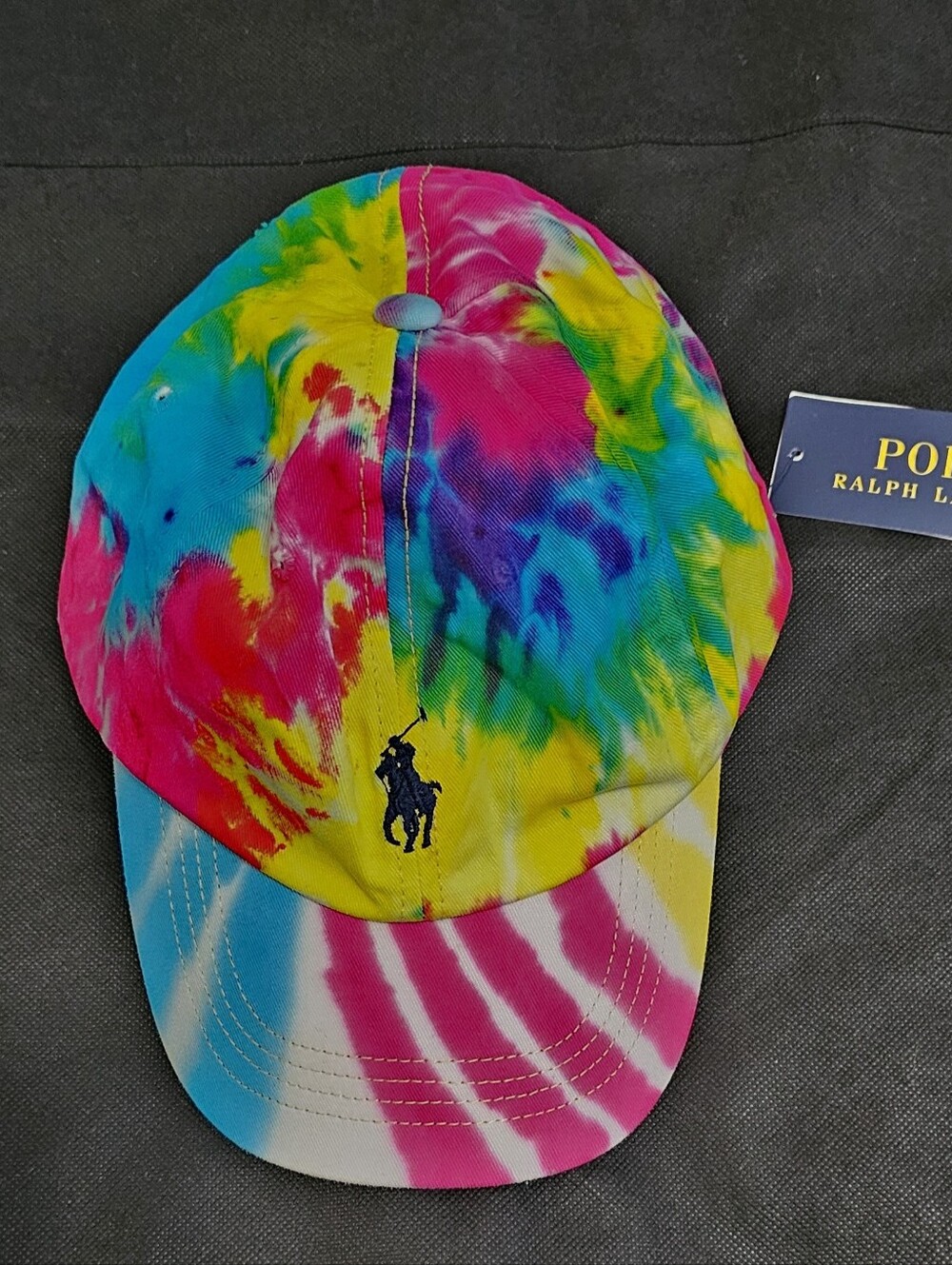 Polo by Ralph Lauren Tie-Dye Baseball Cap - Blue, Pink, Yellow, Green